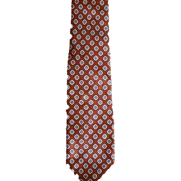VTG Burt Pulitzer Tie Made Exclusively for Lytle Pressley Clothiers bunt orange - Picture 3 of 9